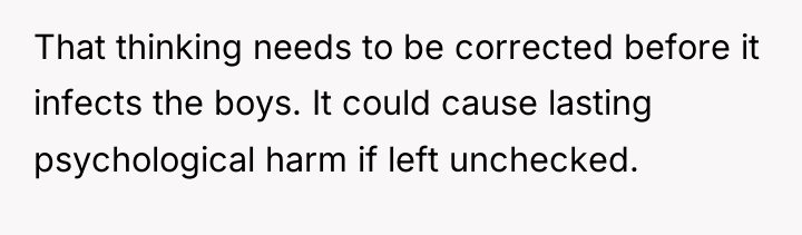 That thinking needs to be corrected before it infects the...