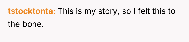 tstocktonta This is my story, so I felt this to...