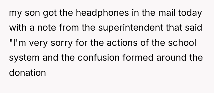my son got the headphones in the mail today with...