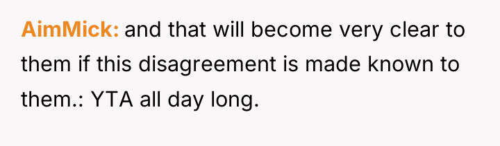 AimMick and that will become very clear to them if...