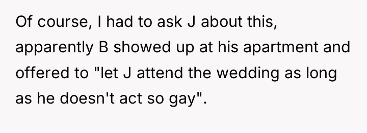 Of course, I had to ask J about this, apparently...