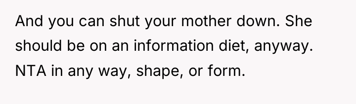 And you can shut your mother down. She should be...