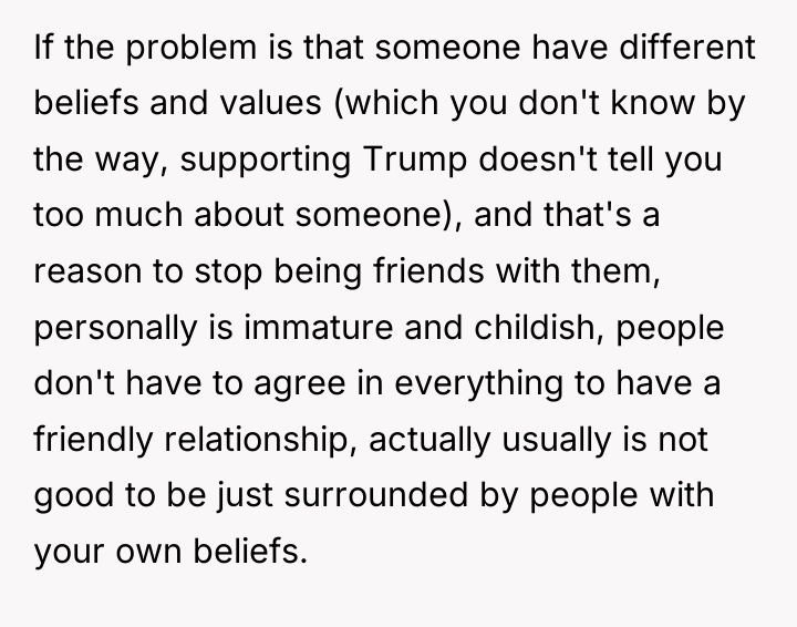 If the problem is that someone have different beliefs and...