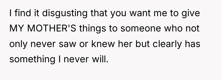 I find it disgusting that you want me to give...