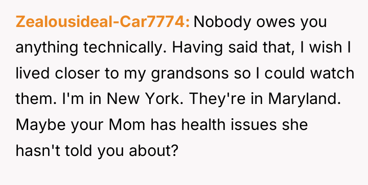 Zealousideal-Car7774 Nobody owes you anything technically. Having said that, I...