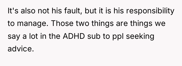 It's also not his fault, but it is his responsibility...