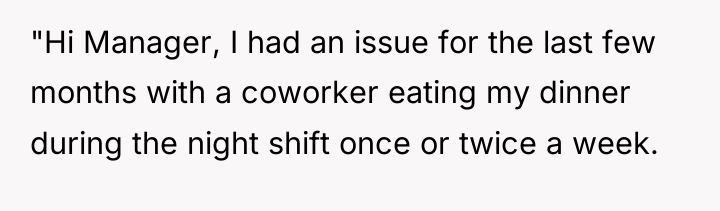 "Hi Manager, I had an issue for the last few...