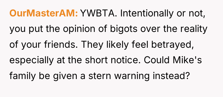 OurMasterAM YWBTA. Intentionally or not, you put the opinion of...