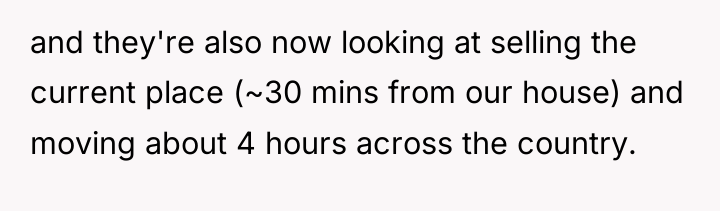 and they're also now looking at selling the current place...