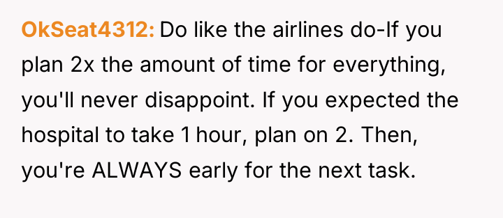OkSeat4312 Do like the airlines do-If you plan 2x the...