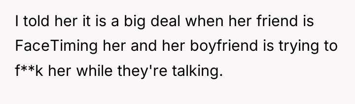 I told her it is a big deal when her...
