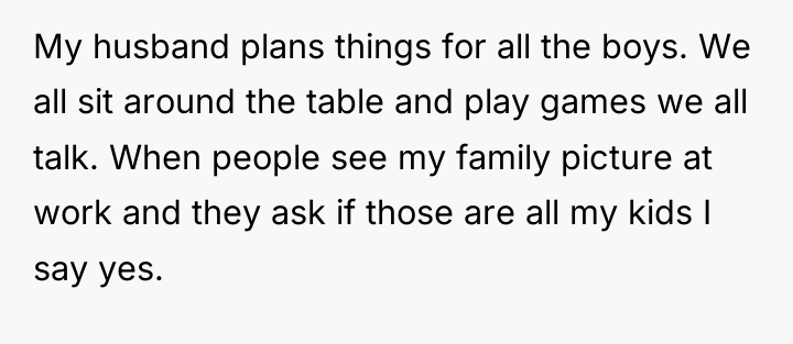 My husband plans things for all the boys. We all...