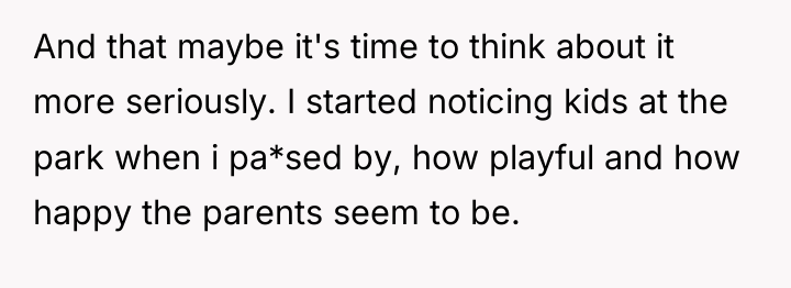 And that maybe it's time to think about it more...