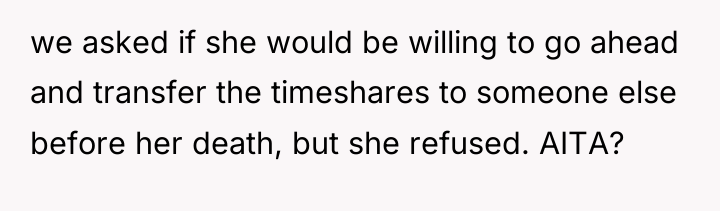 we asked if she would be willing to go ahead...