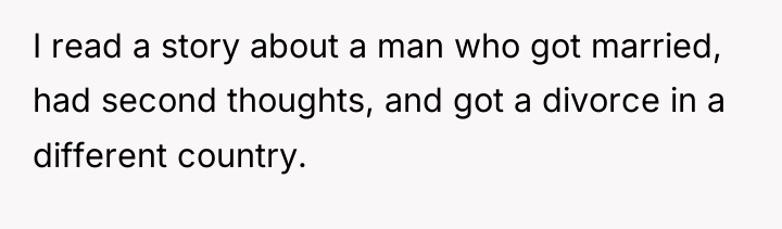 I read a story about a man who got married,...