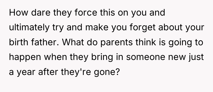 How dare they force this on you and ultimately try...
