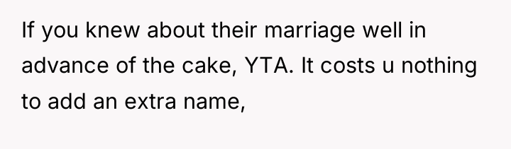 If you knew about their marriage well in advance of...