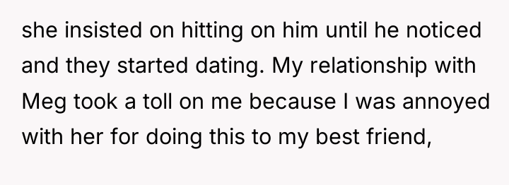 she insisted on hitting on him until he noticed and...