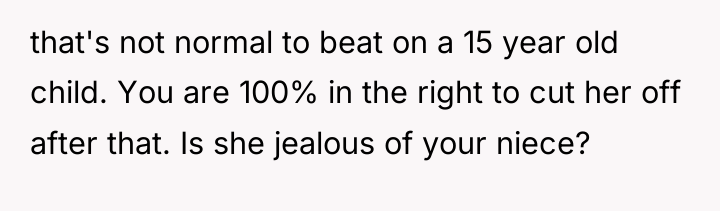 that's not normal to beat on a 15 year old...