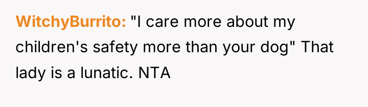 WitchyBurrito "I care more about my children's safety more than...
