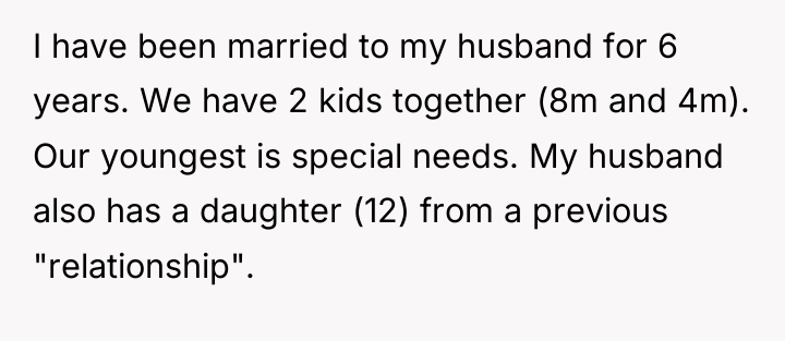 I have been married to my husband for 6 years....