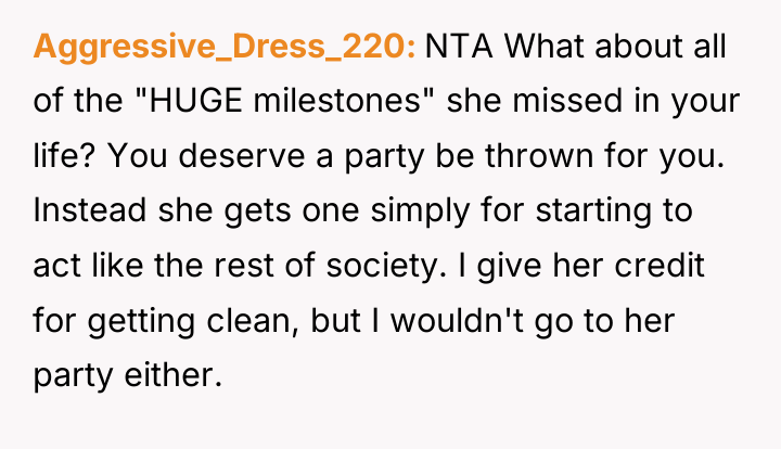 Aggressive_Dress_220 NTA What about all of the "HUGE milestones" she...