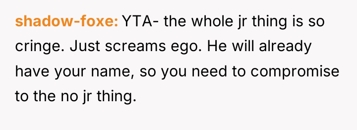 shadow-foxe YTA- the whole jr thing is so cringe. Just...