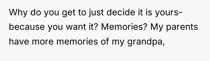 Why do you get to just decide it is yours-...