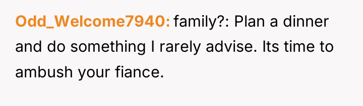 Odd_Welcome7940 family?: Plan a dinner and do something I rarely...