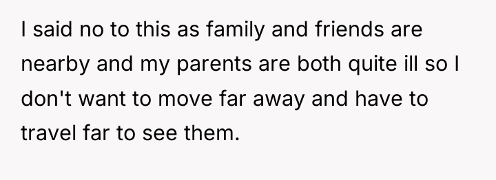 I said no to this as family and friends are...
