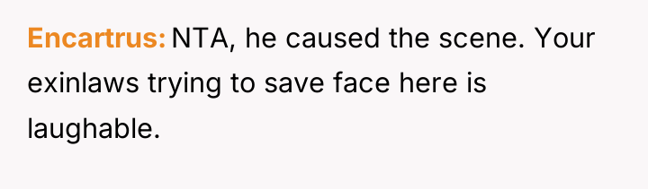 Encartrus NTA, he caused the scene. Your exinlaws trying to...
