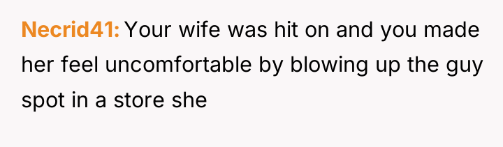 Necrid41 Your wife was hit on and you made her...
