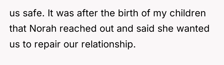us safe. It was after the birth of my children...