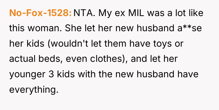 No-Fox-1528 NTA. My ex MIL was a lot like this...