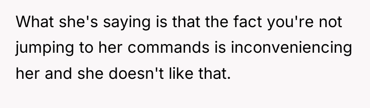What she's saying is that the fact you're not jumping...