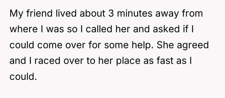 My friend lived about 3 minutes away from where I...