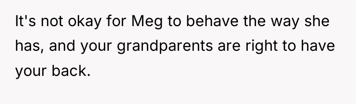 It's not okay for Meg to behave the way she...