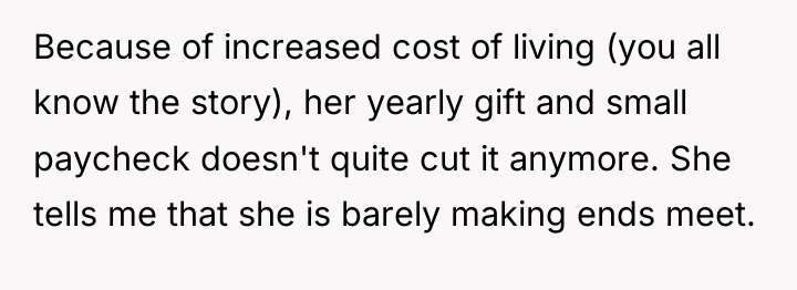Because of increased cost of living (you all know the...