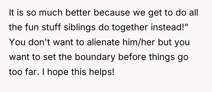It is so much better because we get to do...