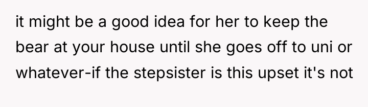 it might be a good idea for her to keep...