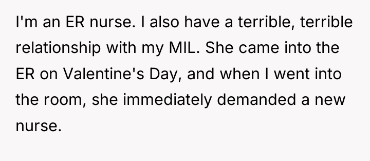 I'm an ER nurse. I also have a terrible, terrible...