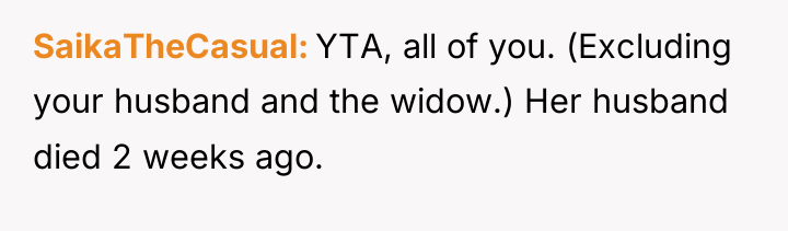 SaikaTheCasual YTA, all of you. (Excluding your husband and the...