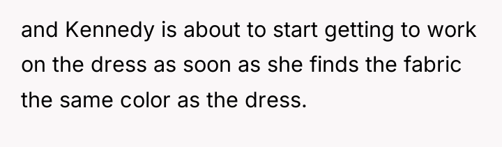 and Kennedy is about to start getting to work on...
