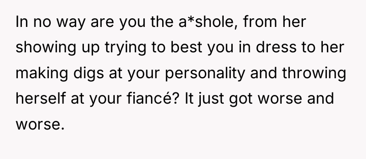 In no way are you the a*shole, from her showing...