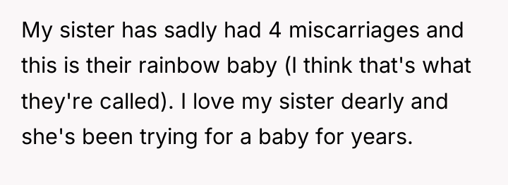 My sister has sadly had 4 miscarriages and this is...