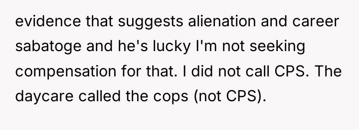 evidence that suggests alienation and career sabatoge and he's lucky...