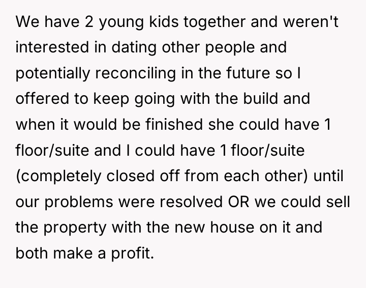 We have 2 young kids together and weren't interested in...