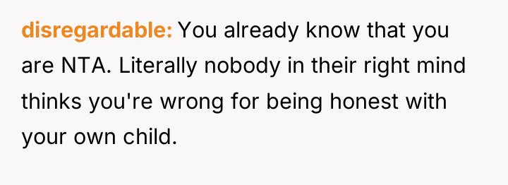 disregardable You already know that you are NTA. Literally nobody...