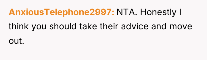 AnxiousTelephone2997 NTA. Honestly I think you should take their advice...