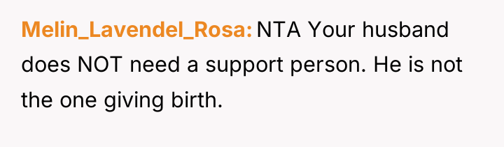 Melin_Lavendel_Rosa NTA Your husband does NOT need a support person....